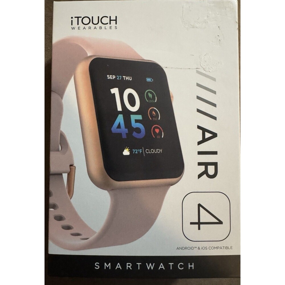 iTouch Air 4 Smartwatch Rose Gold Fitness Track Heart Rate 100+ Sports Bluetooth